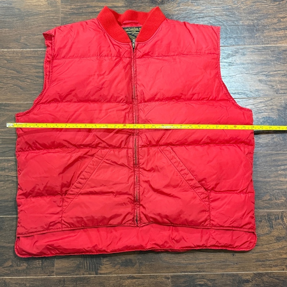 Eddie Bauer Vintage Retro Red Goose Down Vest Mens XXL - Picture 11 of 13